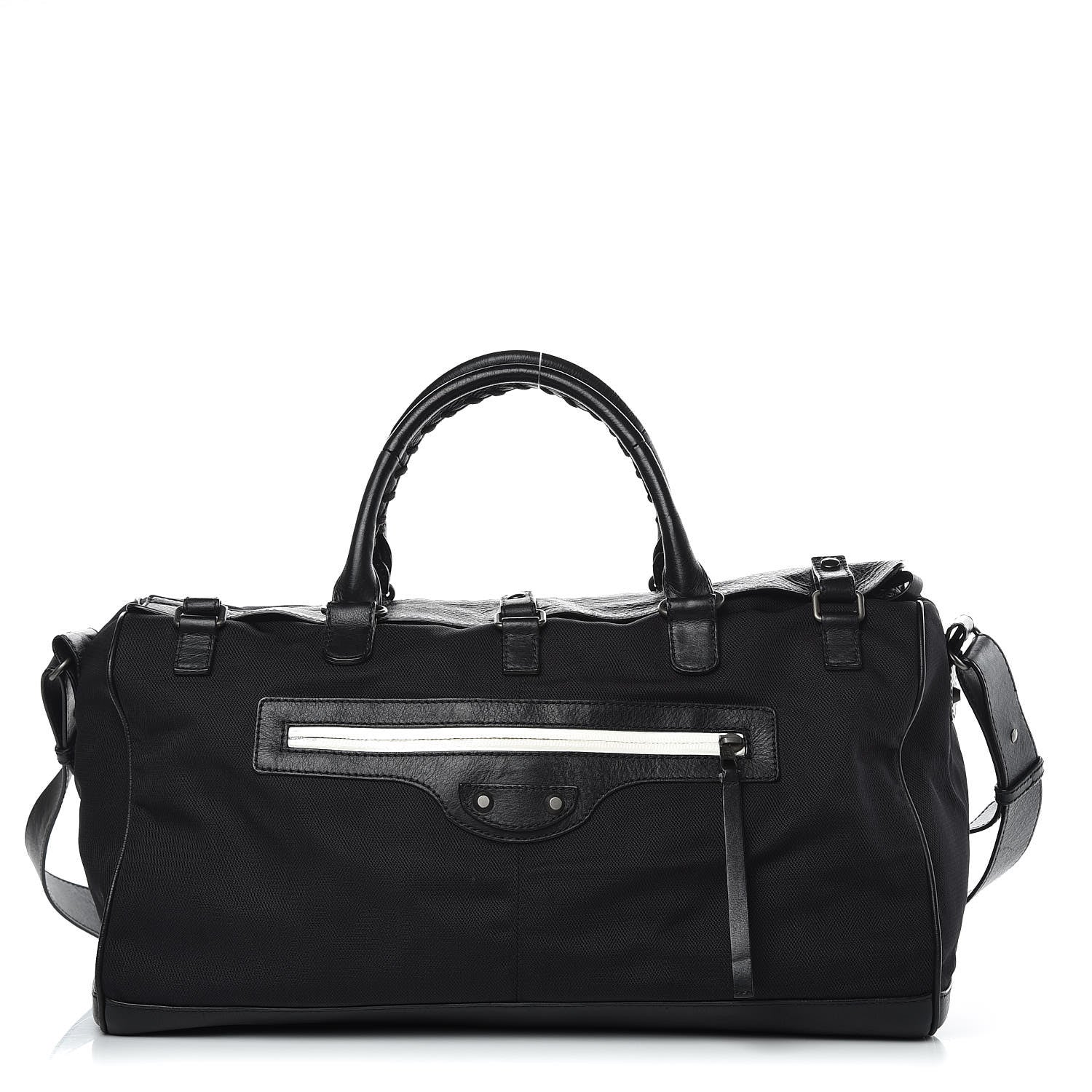 Balenciaga Nylon Agneau Classic Hardware Small Squash Duffle Bag Black 1 of 13