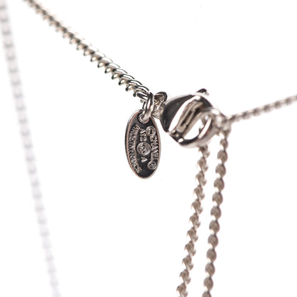 Chanel Crystal CC Drop Necklace Silver 5 of 7
