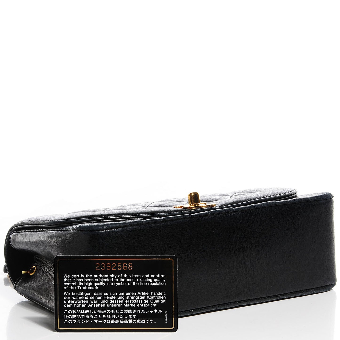 Lambskin Small Single Flap Black