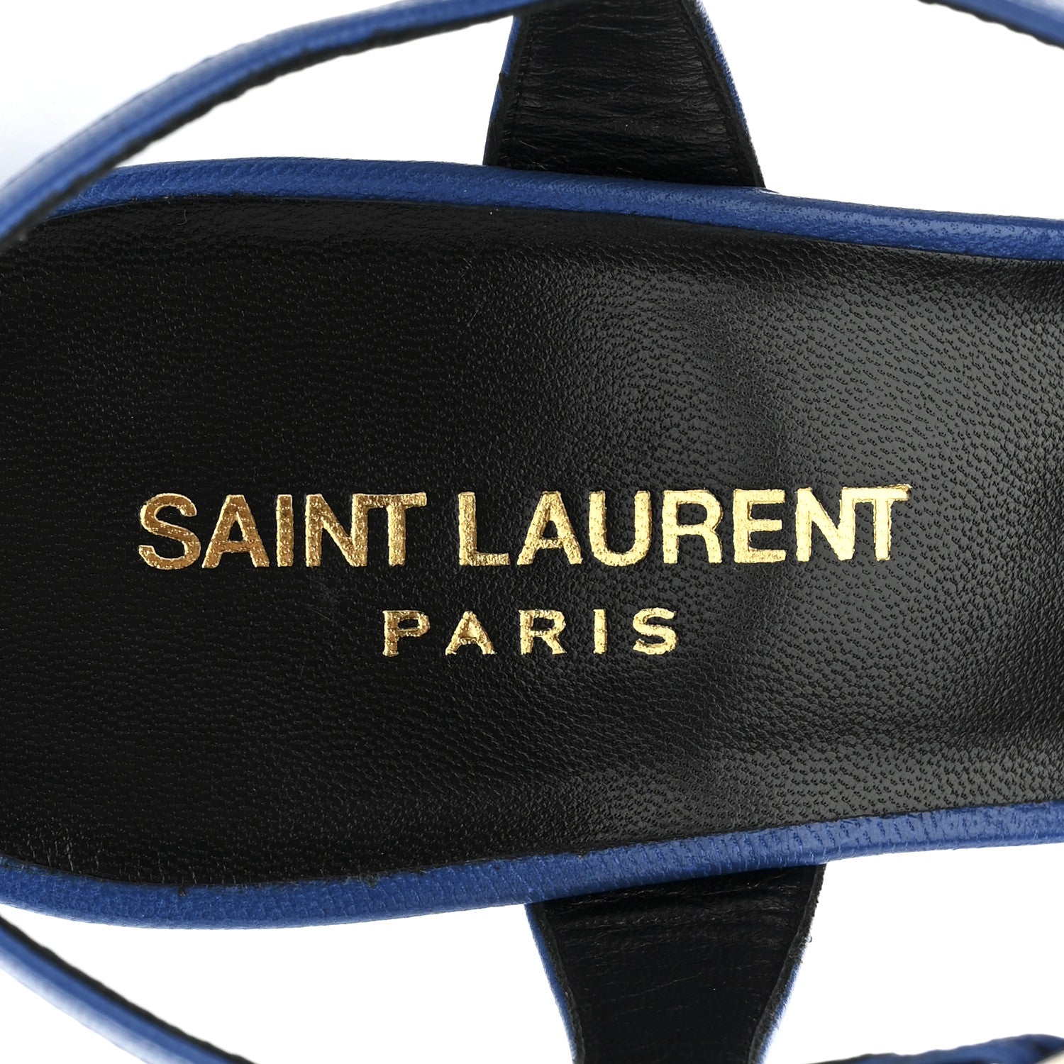 Saint Laurent Goatskin Candy 80 Platform Sandals 39.5 New Bleu 7 of 10