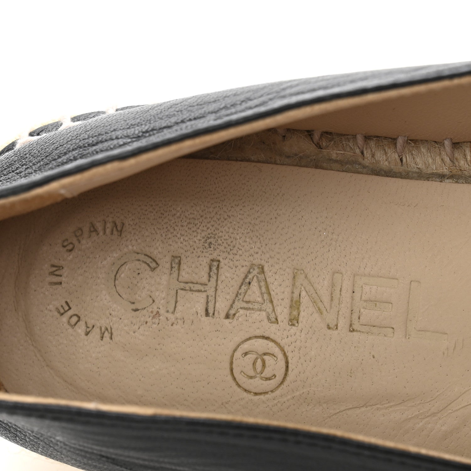 Chanel Lambskin Camellia CC Stud Espadrilles 39 Black 8 of 10