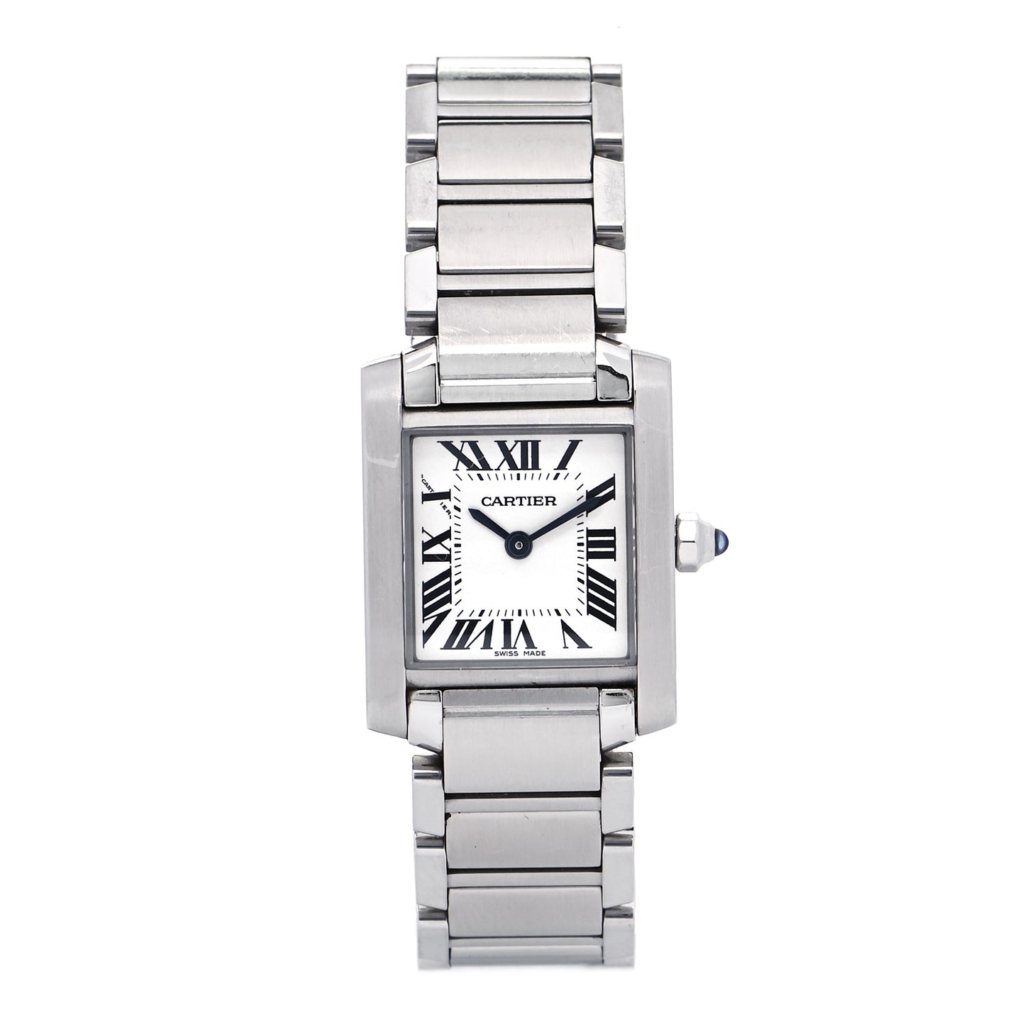 Stainless Steel 20mm Tank Francaise Quartz Watch