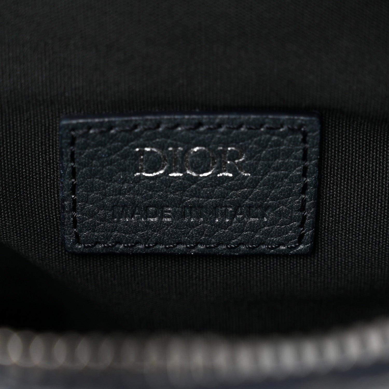 Christian Dior Oblique Mens Saddle Bag Black Blue 6 of 10