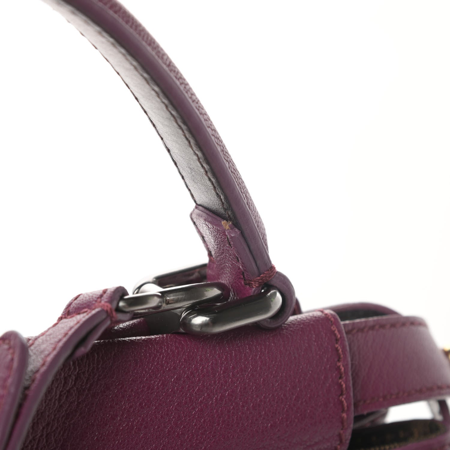 Fendi Goatskin Zucca Medium Peekaboo Iconic Satchel Ciclamino Tobacco Moro 15 of 15