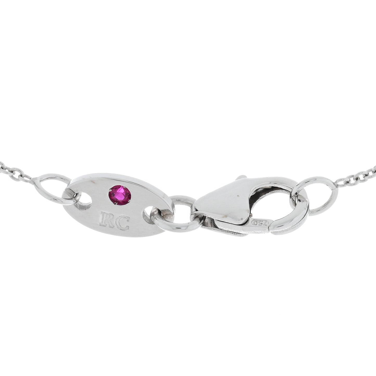 18K White Gold Diamond .25ctw Diamonds by the Inch Five Station Necklace