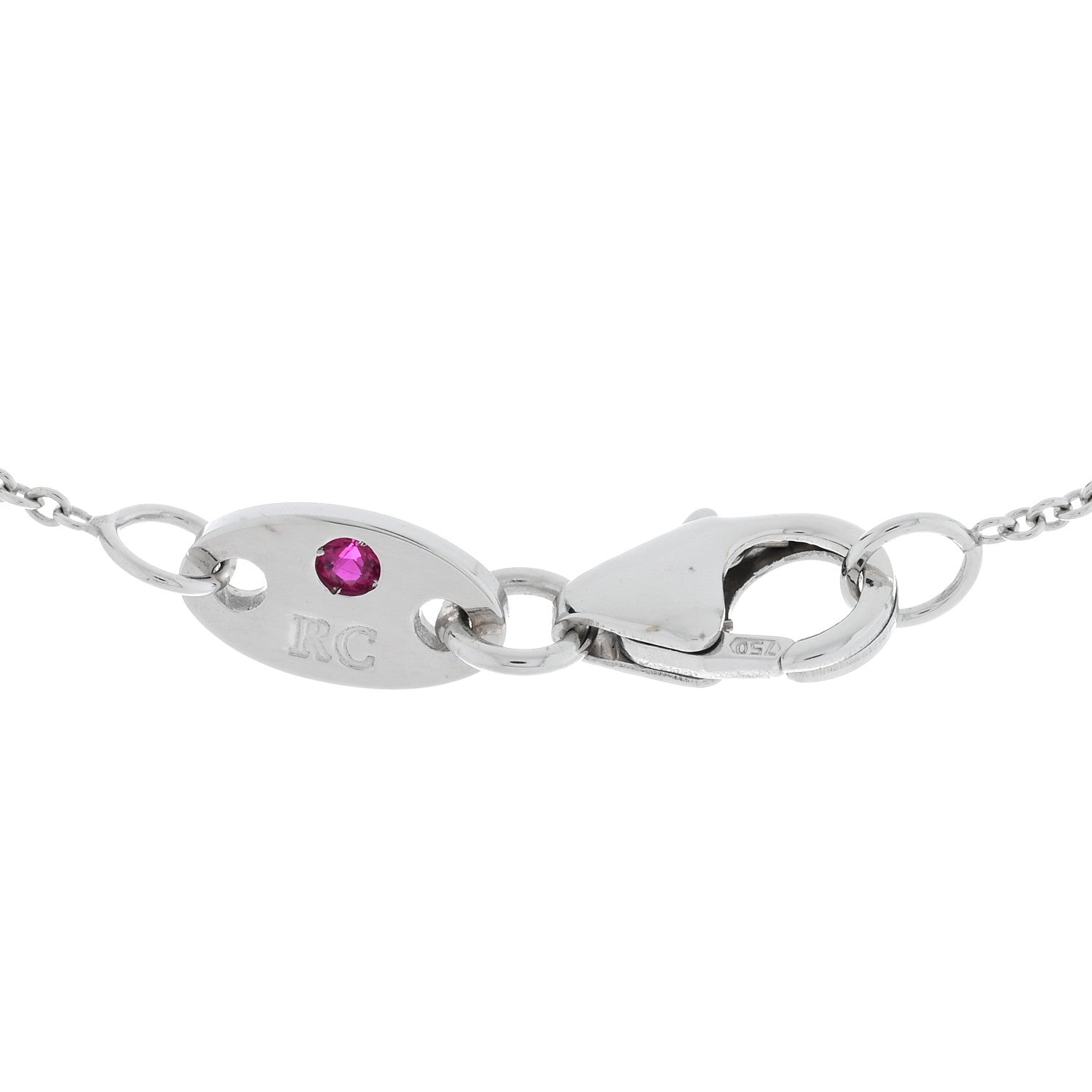 Roberto Coin 18K White Gold Diamond .25ctw Diamonds by the Inch Five Station Necklace 4 of 5