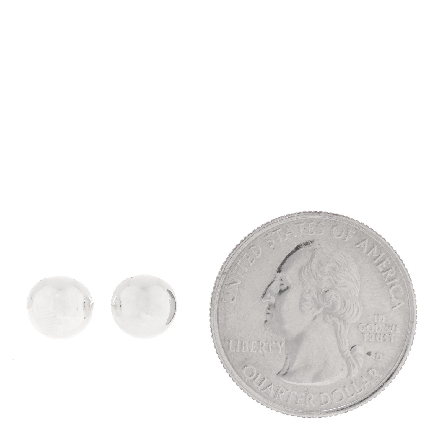 Tiffany Sterling Silver 8mm HardWear Ball Earrings 2 of 6