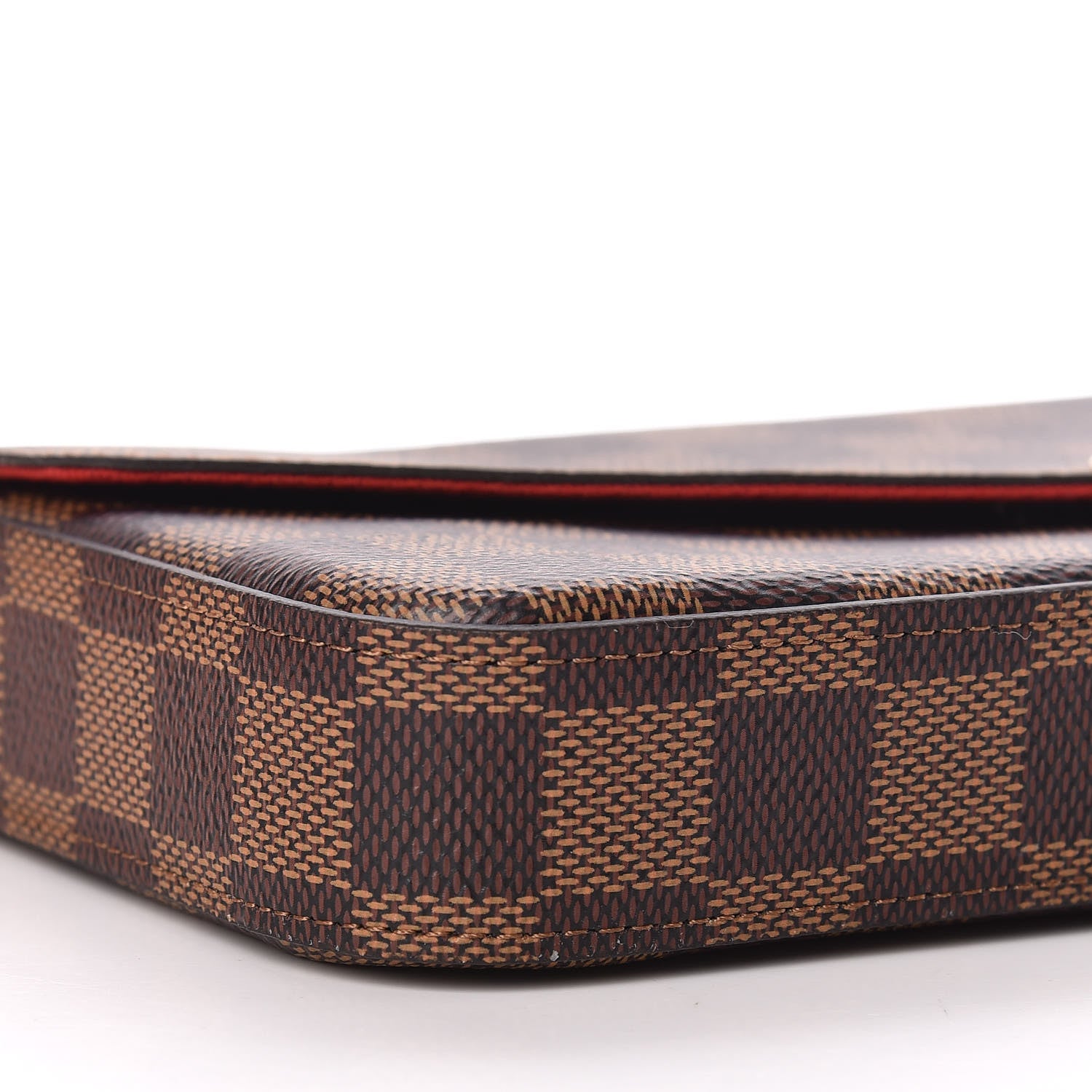 Louis Vuitton Damier Ebene Pochette Felicie Chain Wallet 10 of 12