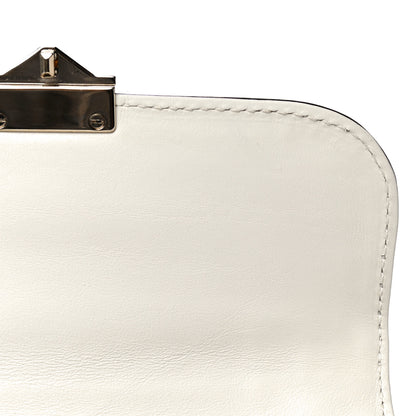 Valentino Garavani Patent Small Glam Lock Rockstud Flap Ivory 11 of 13