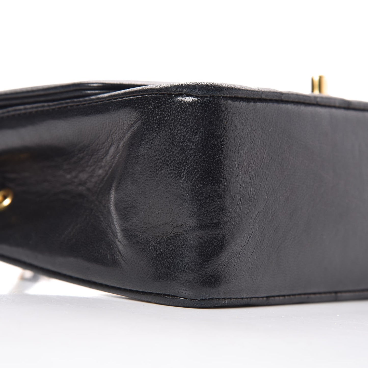 Lambskin Quilted Small Single Flap Black