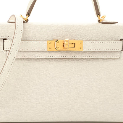 Hermes Chevre Mysore Mini Kelly Sellier 20 Mushroom 8 of 11