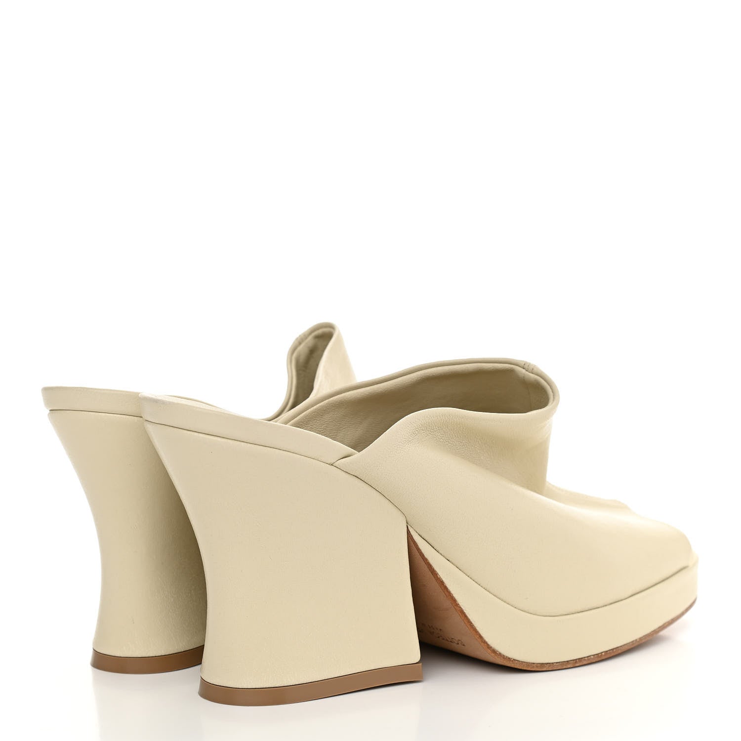 Bottega Veneta Nappa Stack Mule Sandals 38.5 Sea Salt 4 of 9