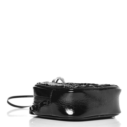 Saint Laurent Sequin Patent Monogram Blogger Bag Black 4 of 7