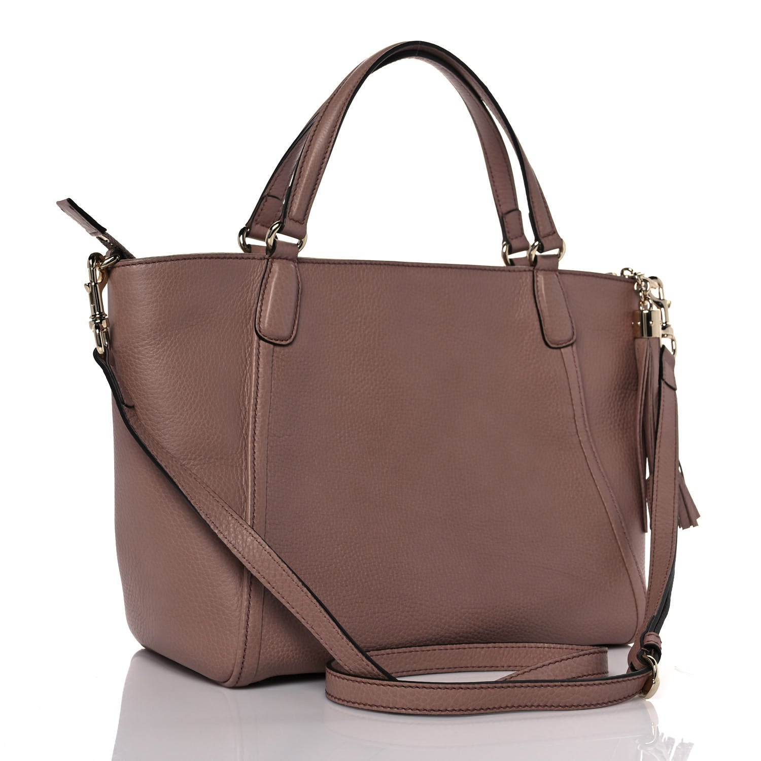 Gucci Pebbled Calfskin Small Soho Top Handle Bag Light Pink 2 of 8