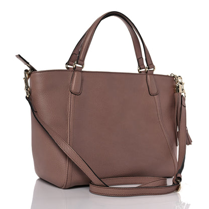 Gucci Pebbled Calfskin Small Soho Top Handle Bag Light Pink 2 of 8