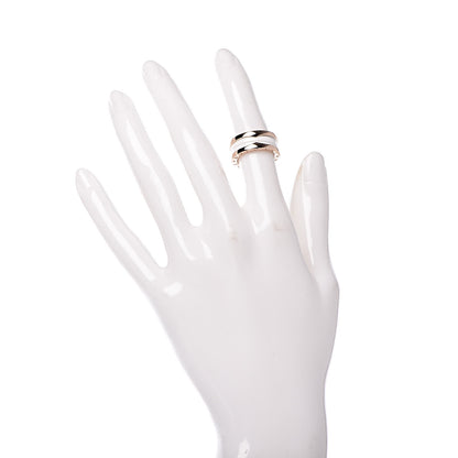 Bulgari 18K Rose Gold White Ceramic B.Zero1 Two-Band Ring 48 4.5 2 of 6