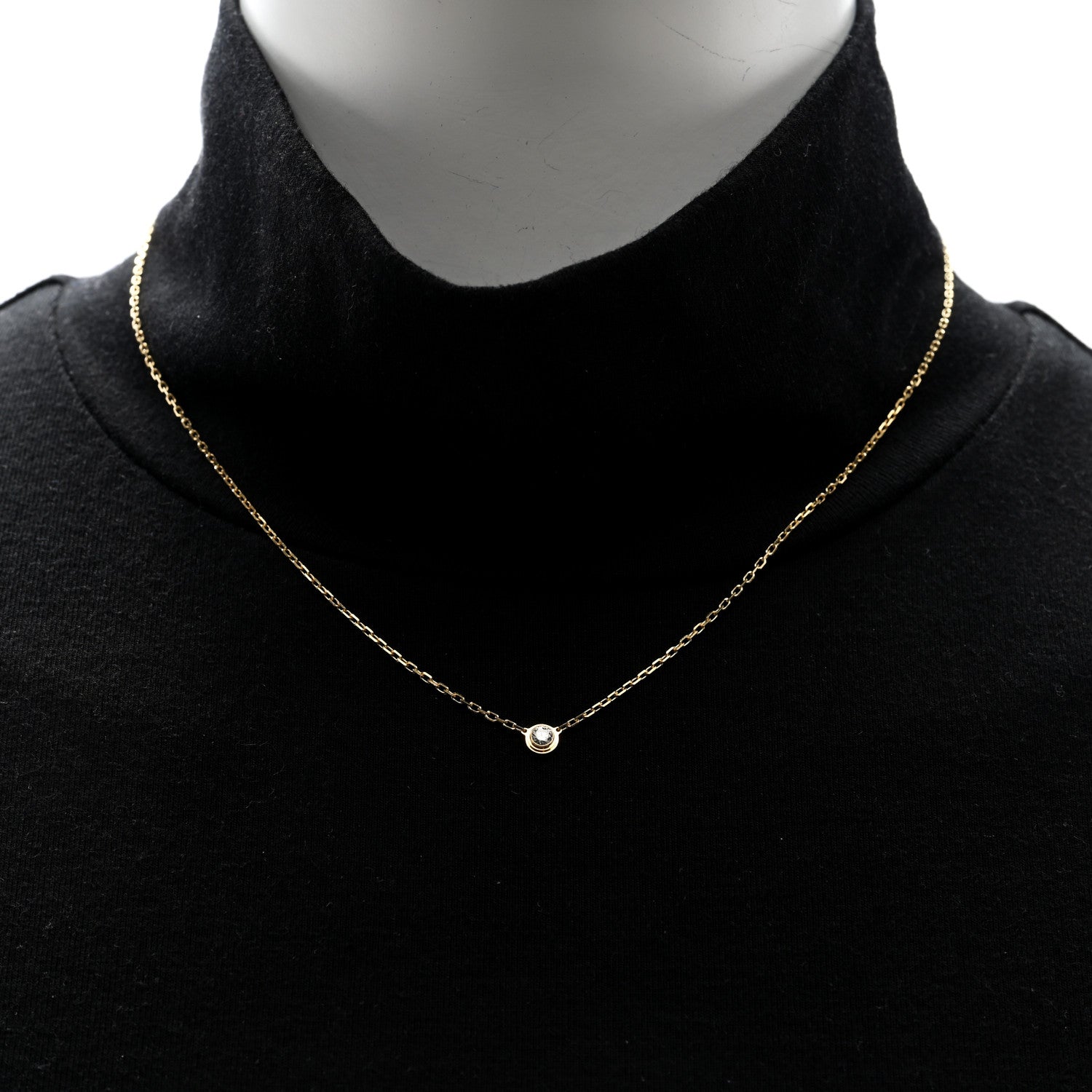 Cartier 18K Yellow Gold Diamond SM D'Amour Pendant Necklace 3 of 7