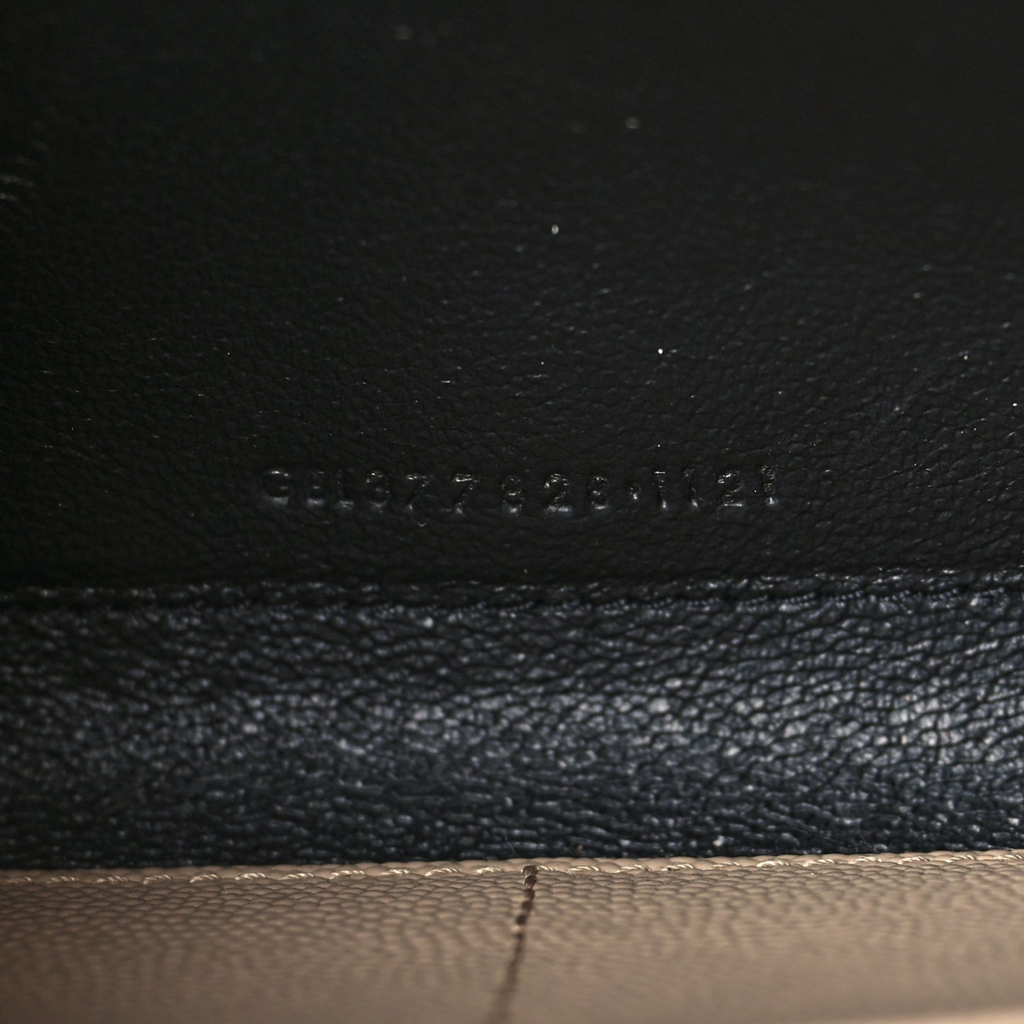 Grain De Poudre Matelasse Chevron Monogram Chain Wallet Dark Beige