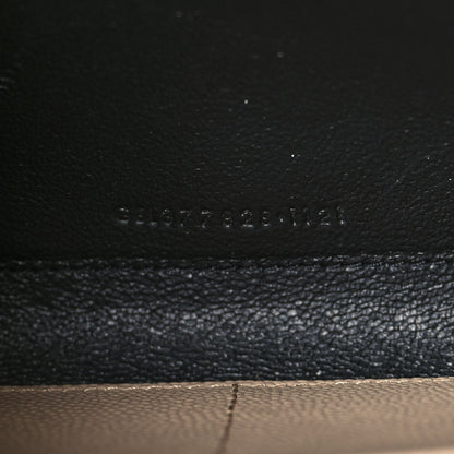 Saint Laurent Grain De Poudre Matelasse Chevron Monogram Chain Wallet Dark Beige 7 of 10