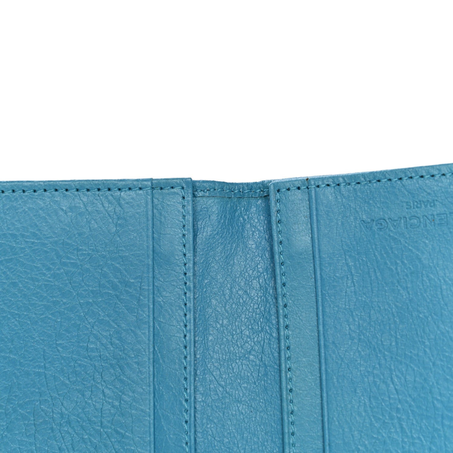 Balenciaga Agneau Giant 12 Silver Hardware Card Case Bleu Azur 10 of 10