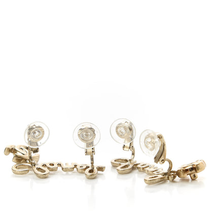 Chanel Metal Logo CC Turnlock Clip On Earrings Gold 3 of 4