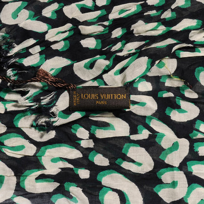 Louis Vuitton Cotton Leopard Pareo Blue Infini 6 of 7