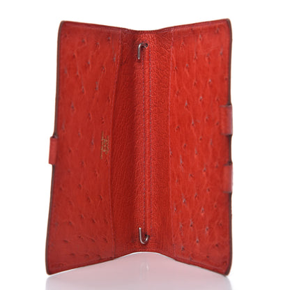 Hermes Ostrich Vision Agenda Cover PM Rouge Vif 5 of 8