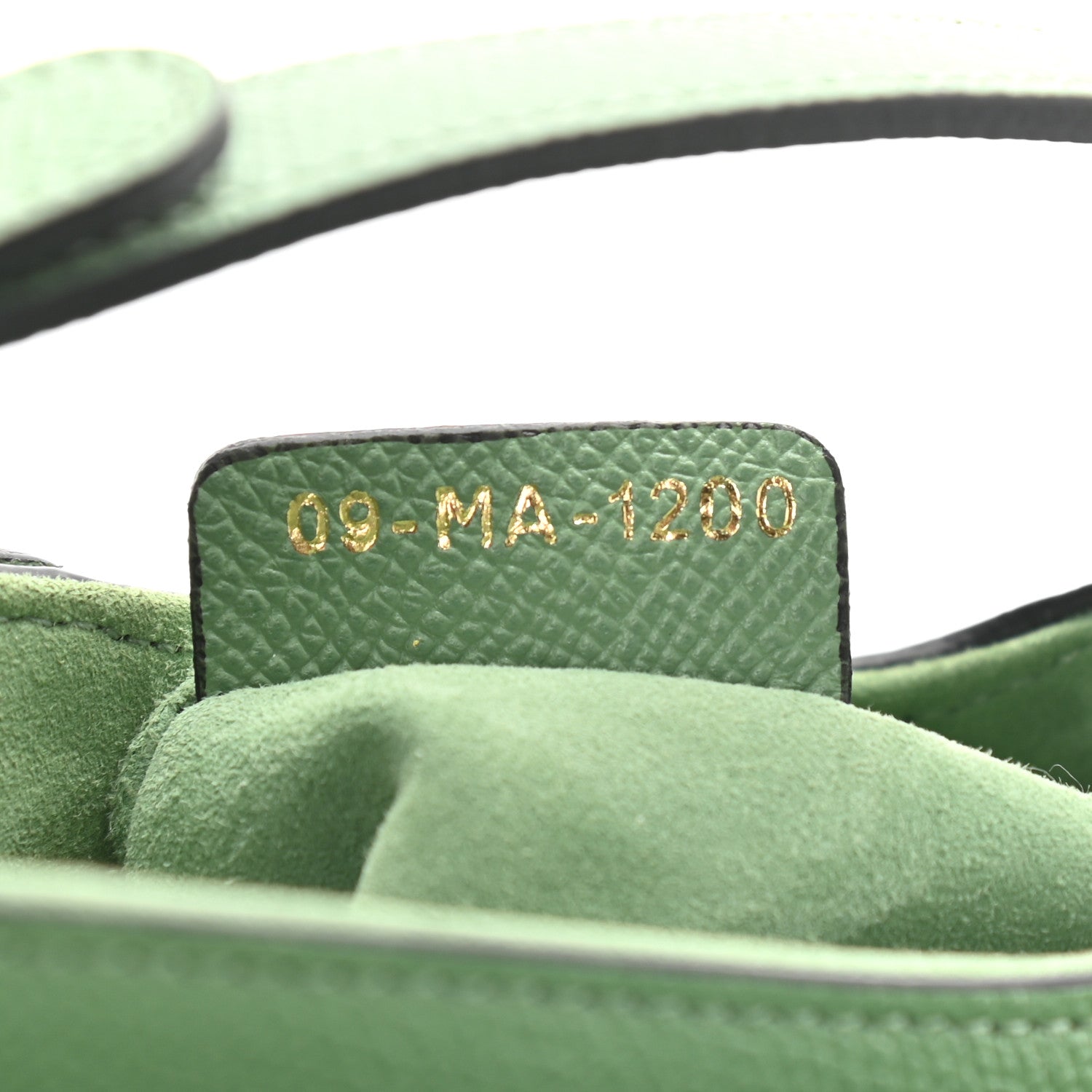 Christian Dior Grained Calfskin Mini Saddle Bag Green 7 of 9