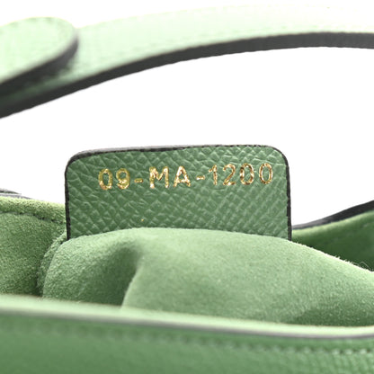Christian Dior Grained Calfskin Mini Saddle Bag Green 7 of 9