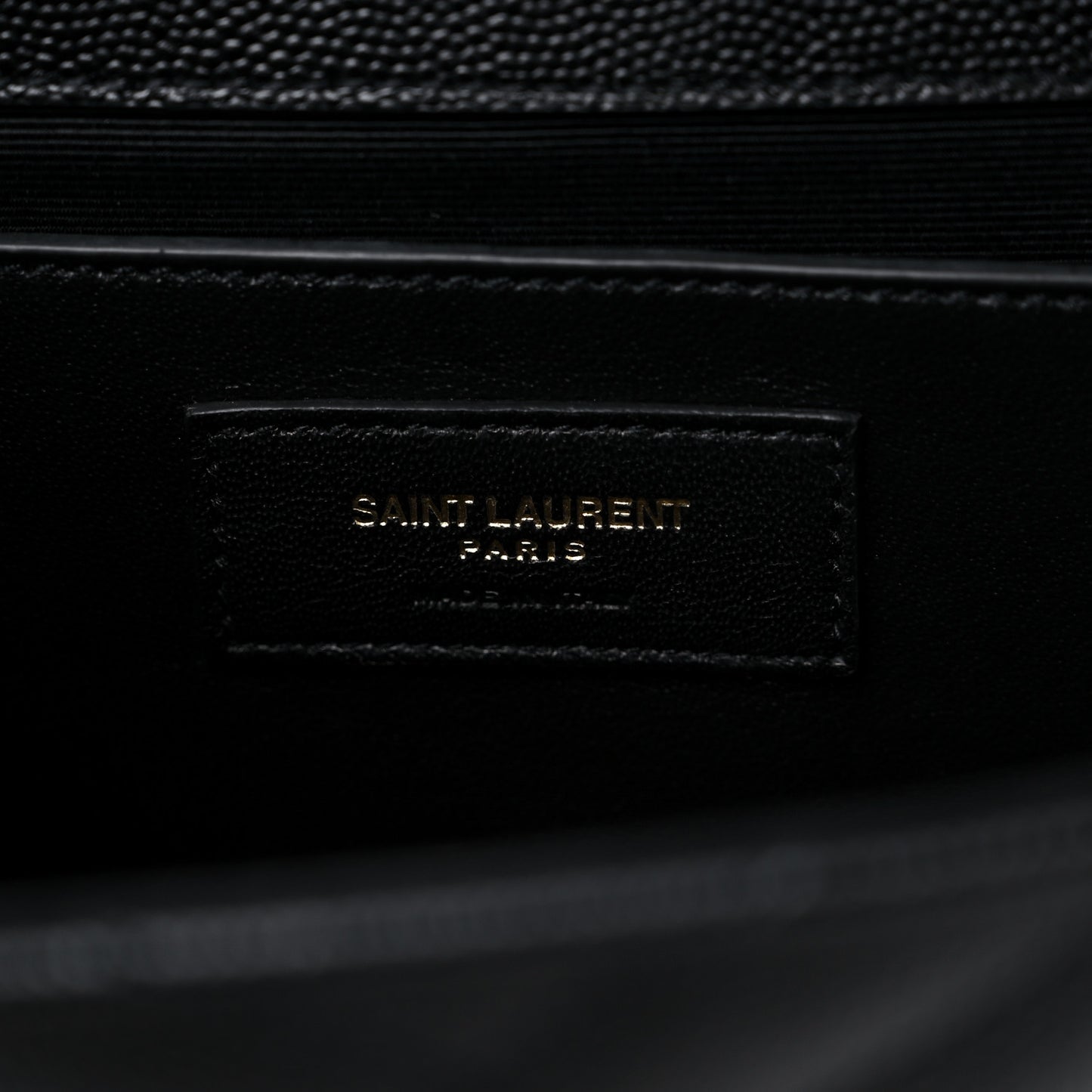 Grain De Poudre Matelasse Chevron Medium Monogram Satchel Black