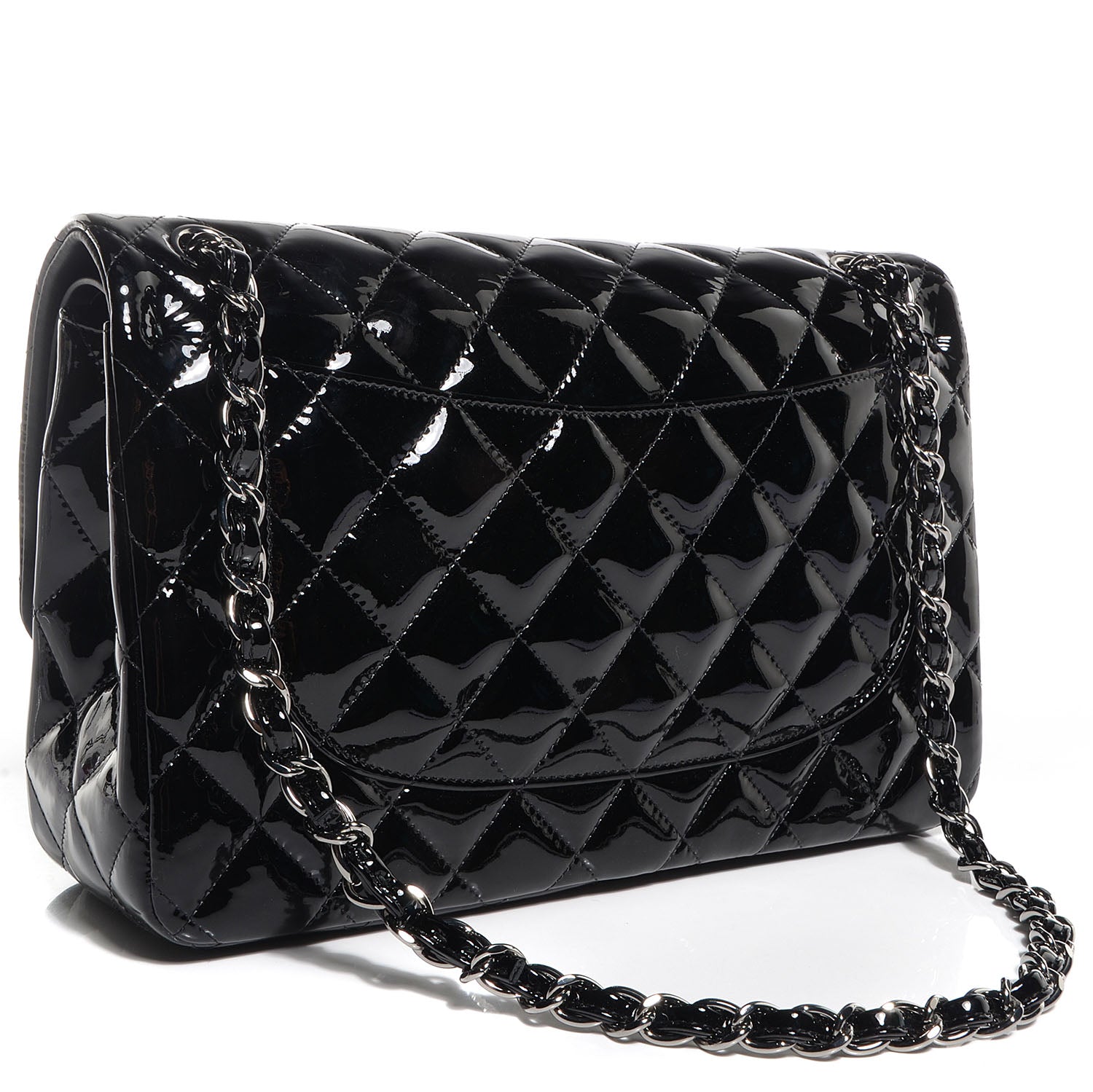 Chanel Patent Jumbo Double Flap Black 4 of 9