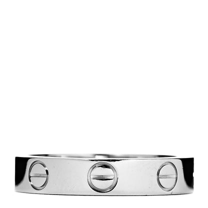 Cartier 18K White Gold 3.5mm LOVE Wedding Band Ring 48 4.5 1 of 5