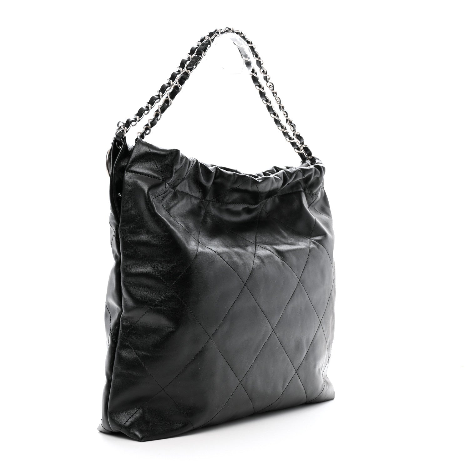 Chanel Shiny Calfskin Quilted Chanel 22 Black 3 of 12