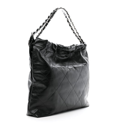 Chanel Shiny Calfskin Quilted Chanel 22 Black 3 of 12