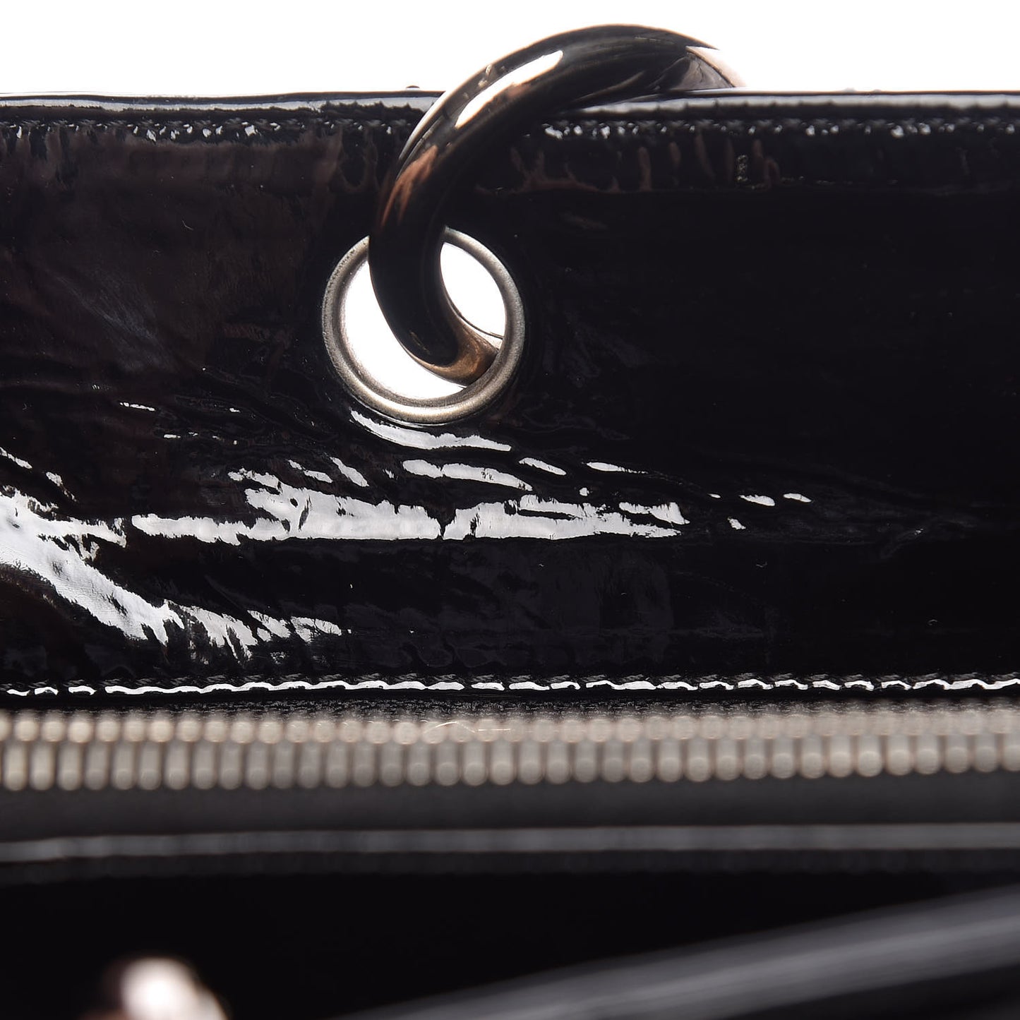 Patent Quilted Grand Shopping Tote GST Black