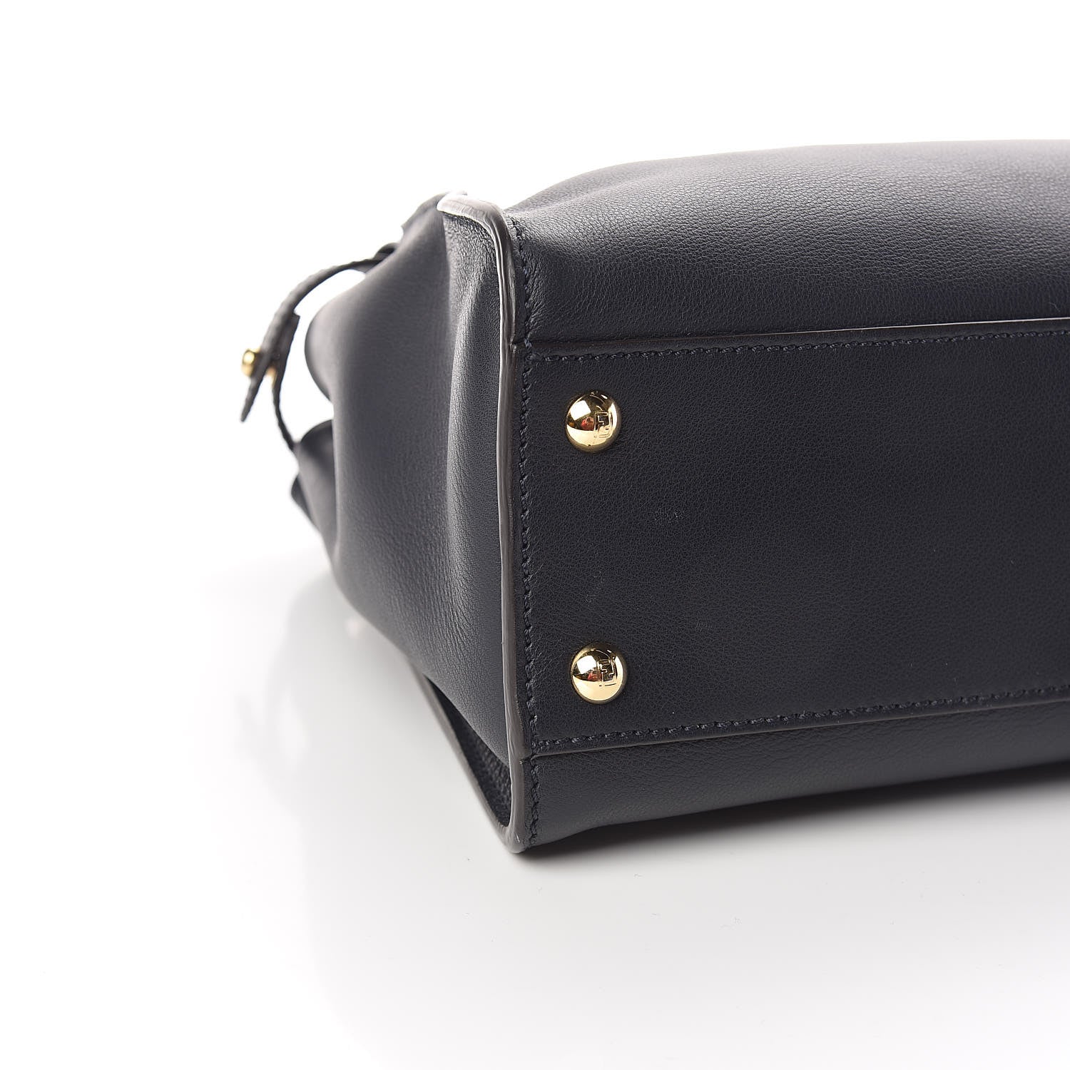 Fendi Calfskin Velvet Fun Fair Medium Peekaboo Iconic Satchel Night Blue Multicolor 12 of 13