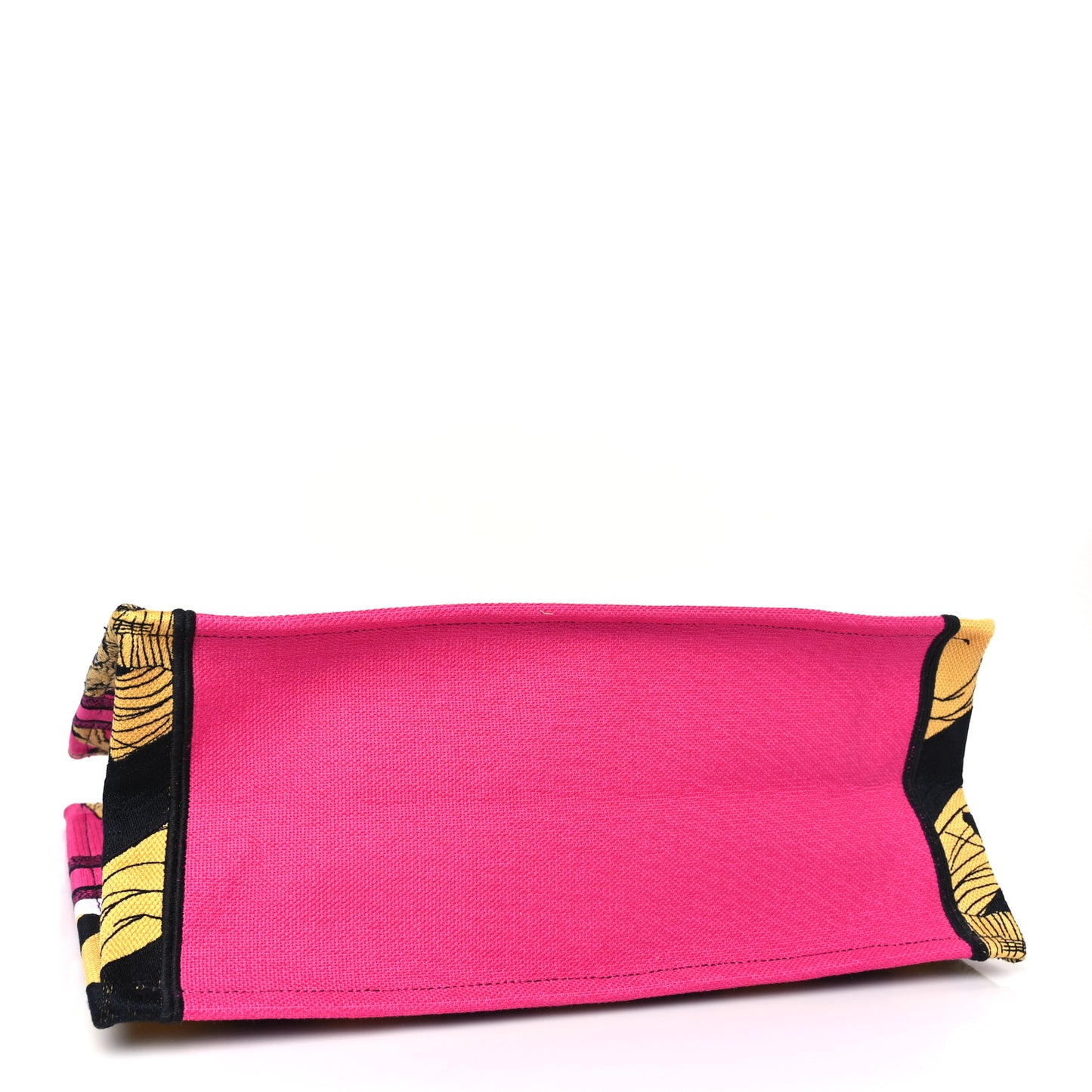 Canvas Embroidered Large Jungle Pop Book Tote Fuchsia Multicolor
