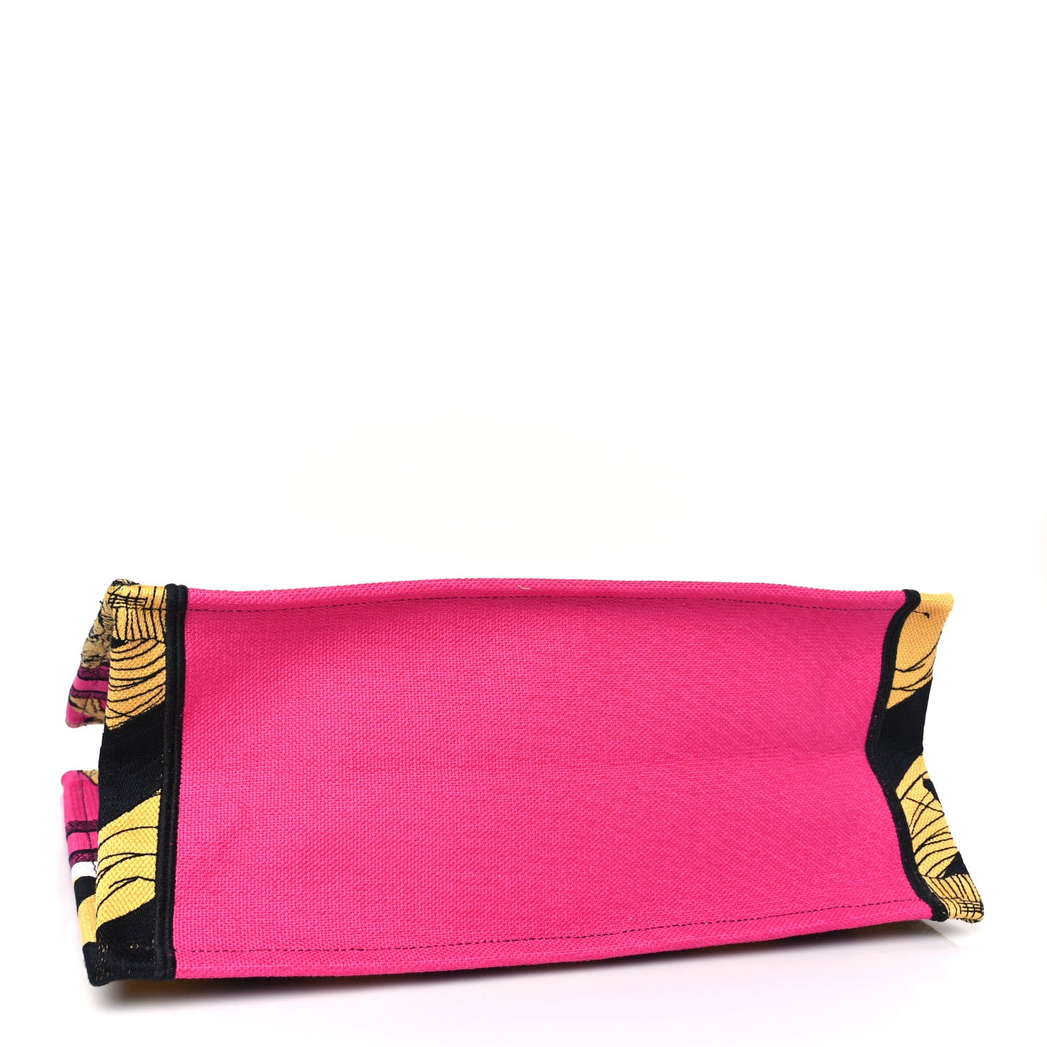 Christian Dior Canvas Embroidered Large Jungle Pop Book Tote Fuchsia Multicolor 4 of 9