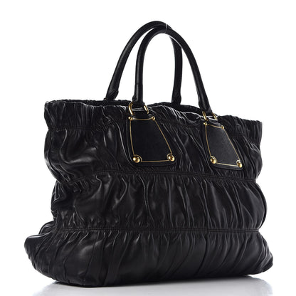 Prada Nappa Gaufre Antik Tote Black 3 of 12