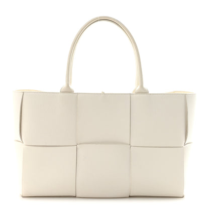 Bottega Veneta Grained Calfskin Maxi Intrecciato Medium Arco Tote White 1 of 10