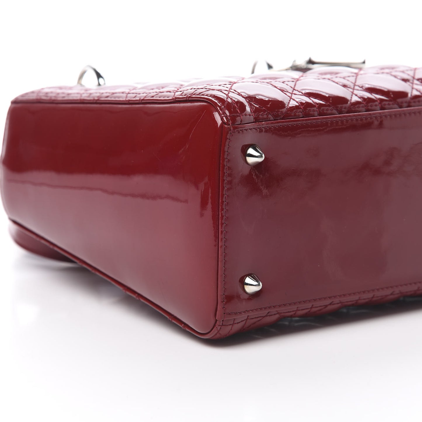 Patent Cannage Medium Lady Dior Red