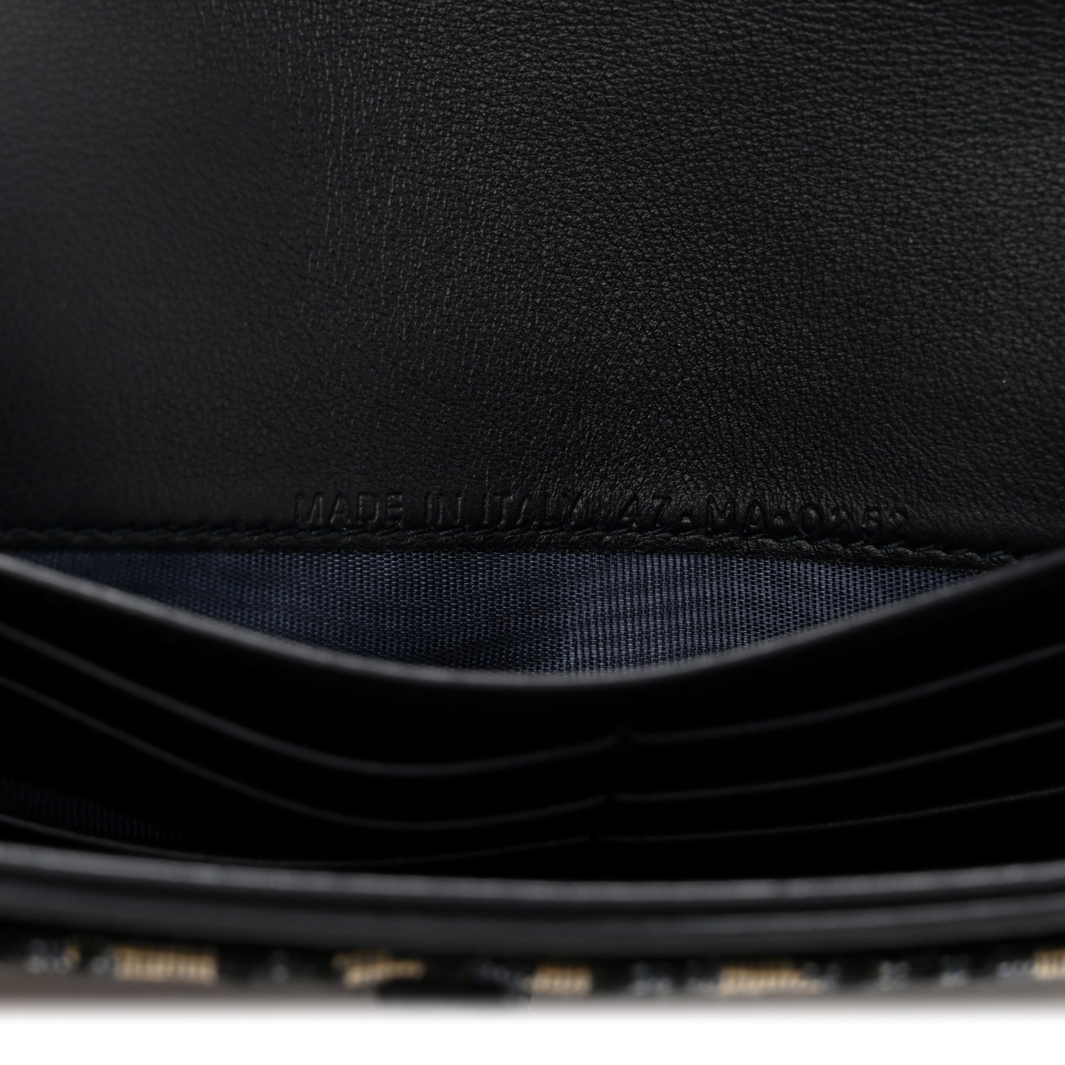 Christian Dior Oblique Saddle Chain Long Wallet Blue 8 of 12