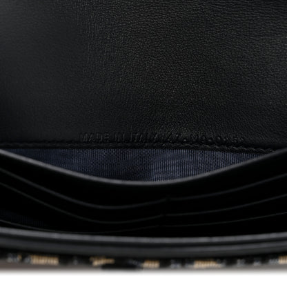 Christian Dior Oblique Saddle Chain Long Wallet Blue 8 of 12