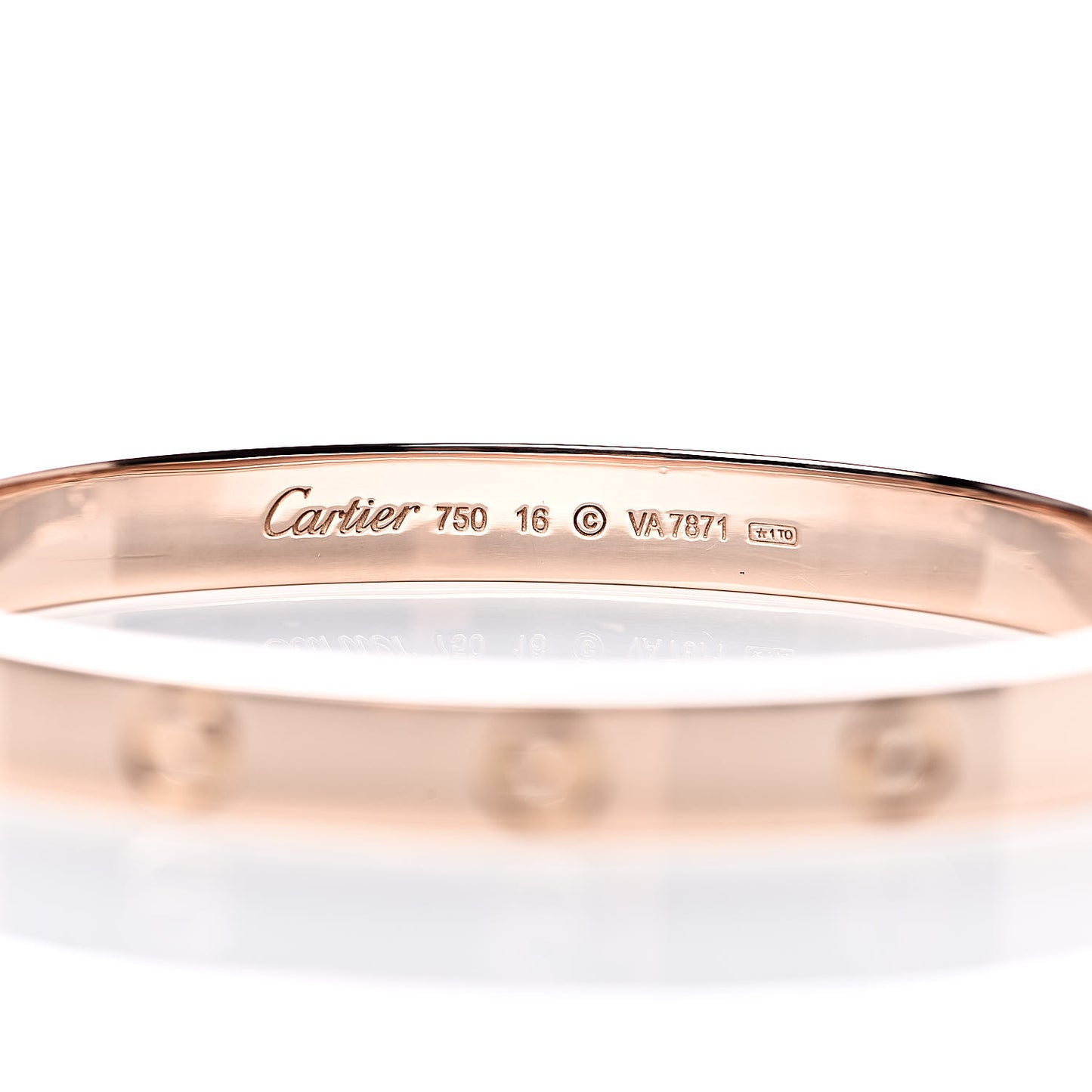 18K Pink Gold LOVE Bracelet 16