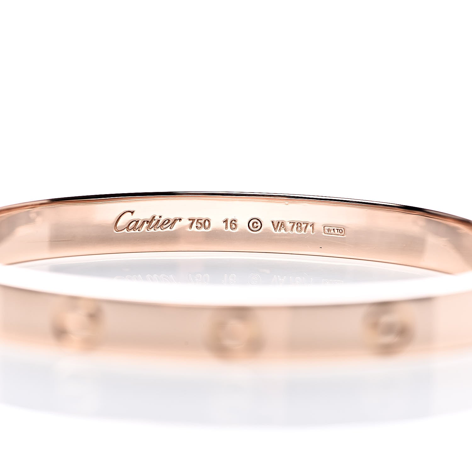 Cartier 18K Pink Gold LOVE Bracelet 16 4 of 5