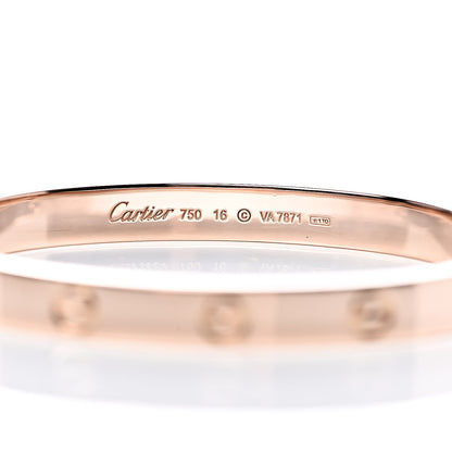 Cartier 18K Pink Gold LOVE Bracelet 16 4 of 5