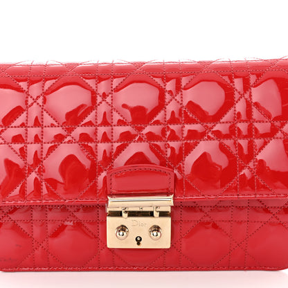 Christian Dior Patent Cannage Miss Dior Promenade Pouch Red 12 of 14