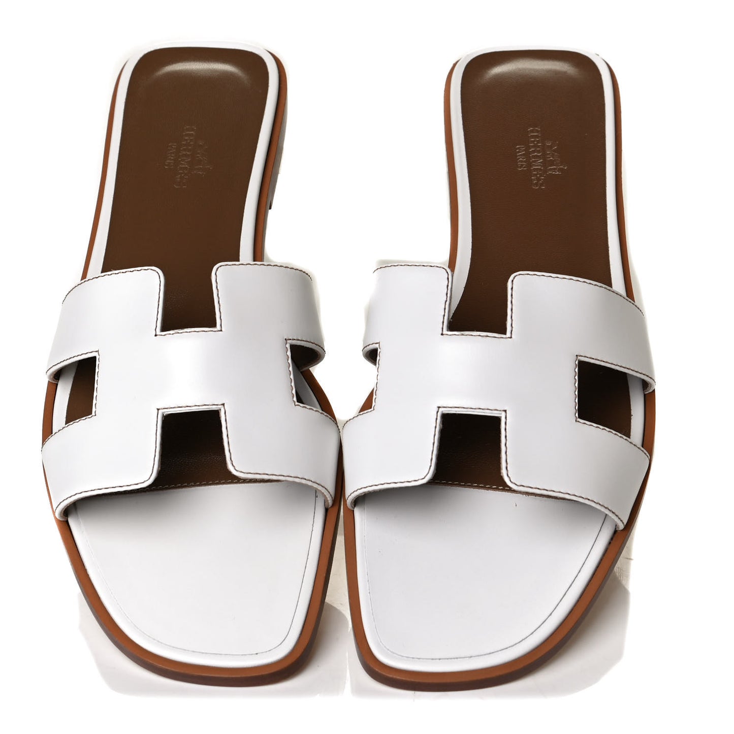 Box Calfskin Oran Sandals 40.5 White