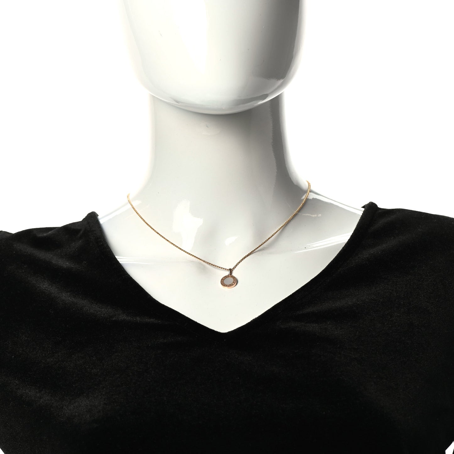 18K Rose Gold Mother of Pearl BVLGARI BVLGARI Pendant Necklace