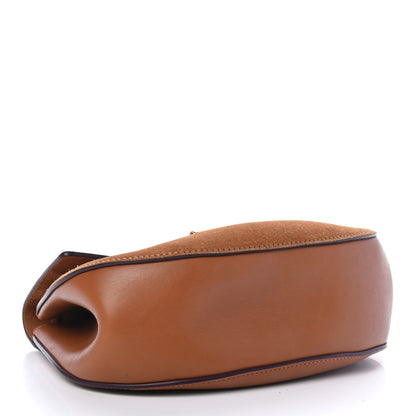 Chloe Suede Smooth Calfskin Mini Drew Shoulder Bag Caramel 3 of 4